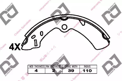 Комлект тормозных накладок DJ PARTS BS1389